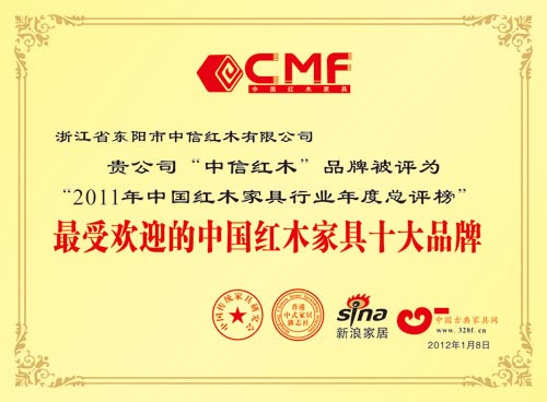 最受欢迎的中国红木家具十大品牌