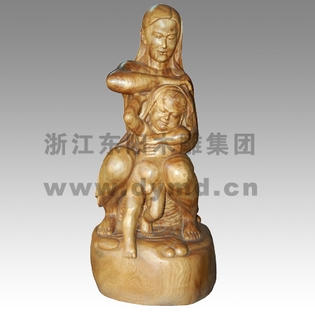 木雕《溪水清清》(东阳木雕集团)