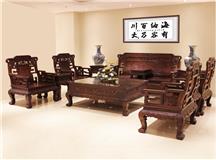 老挝大红酸枝沙发十一件套 红酸枝复古沙发 红木仿古客厅家具