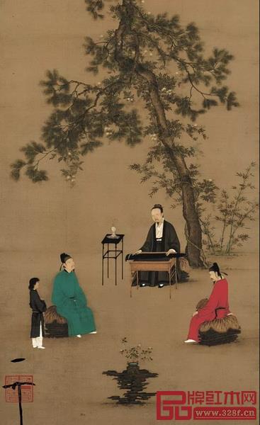 《听琴图》 《听琴图》