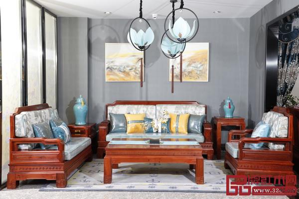 浙江大东家红木家具有限公司 名称：《富贵连绵沙发》
