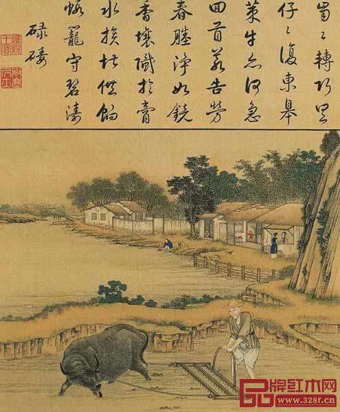《雍正耕织图册》部分画面(全套作品现藏于故宫博物院) 《雍正耕织图册》部分画面(全套作品现藏于故宫博物院)