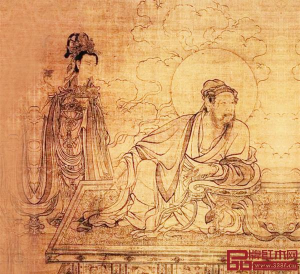 现存于台北故宫的宋代《维摩图》（作者不详），三围子榻，属于束腰托泥式的榻，床围子的制作是攒框装板做