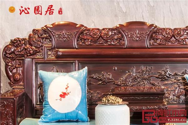 沁园居东非酸枝貔貅沙发细节图 沁园居东非酸枝貔貅沙发细节图