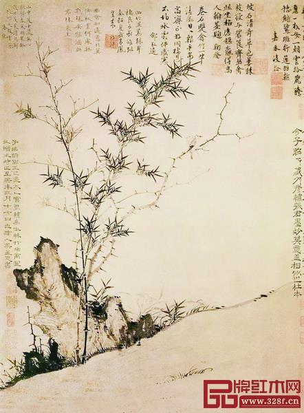 元 张彦辅《棘竹幽禽图》 泰和园“当代君子”椅情 元 张彦辅《棘竹幽禽图》 泰和园“当代君子”椅情