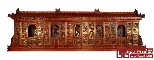 中国木雕艺术大师吴腾飞代表作《中华耕织世纪大柜》