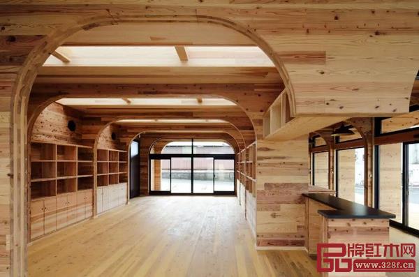 图4_ 木材构筑的室内温馨环境 图4_ 木材构筑的室内温馨环境