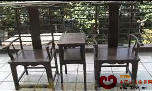 古玩收藏老鸡翅木椅子及茶几
