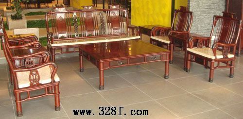 红檀云龙二出头沙发(红古轩)