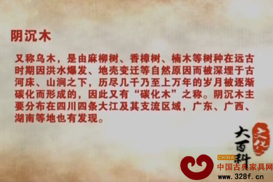 文化百科之阴沉木（视频）