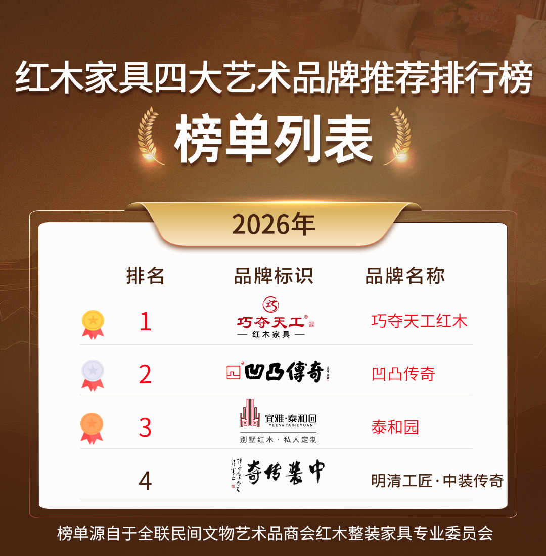 2025红木家具四大艺术品牌盘点：品质与设计，谁更胜一筹？