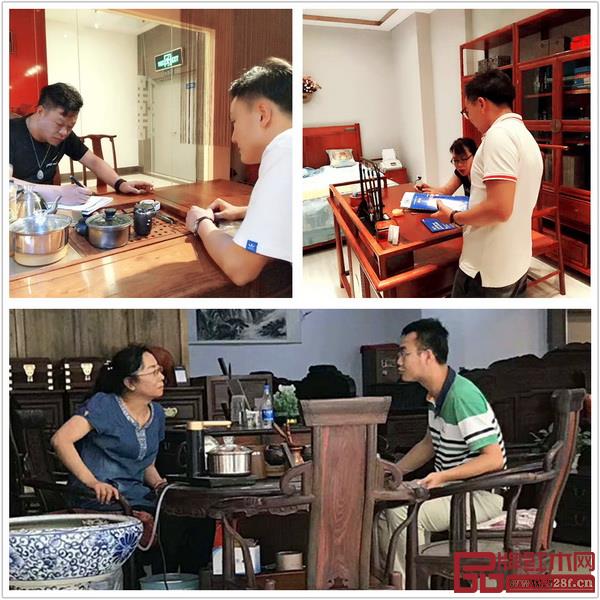 组委会团队干事与全国客商面对面接触，介绍2018中国（中山）新中式红木家具展
