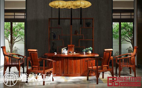 雅宋红木：梅花茶台