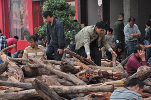 海关集装箱X光扫描，打击小叶紫檀走私