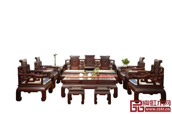 善云红木参评作品《卷书沙发》 善云红木参评作品《卷书沙发》