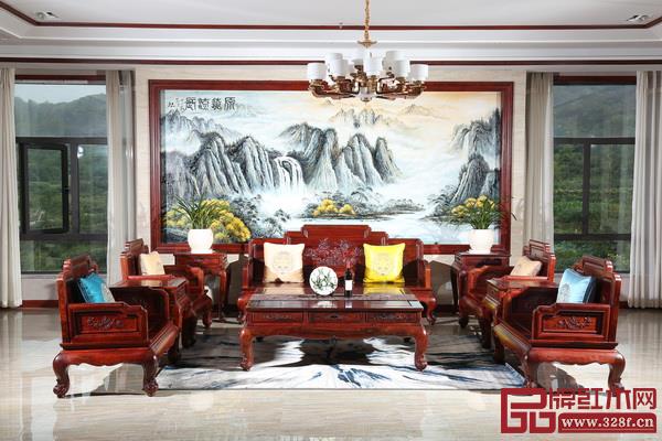 万事红微凹黄檀沙发(二) 万事红微凹黄檀沙发(二)