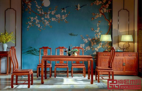 雅宋红木《明月方形餐台》 雅宋红木《明月方形餐台》