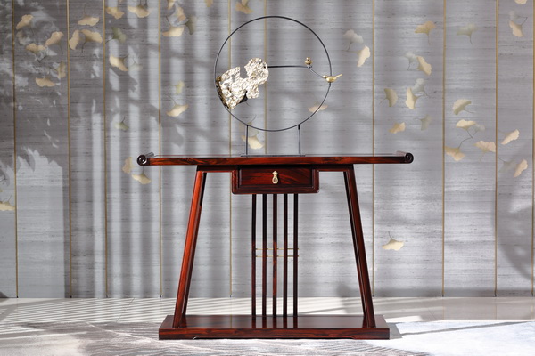 恒达木业阔叶黄檀《诗韵玄关柜》