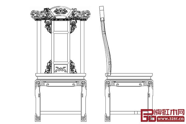 御乾堂红木私人订制餐椅设计图 御乾堂红木私人订制餐椅设计图