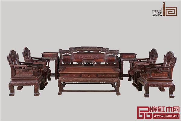 波记家具：八宝如意沙发11件套