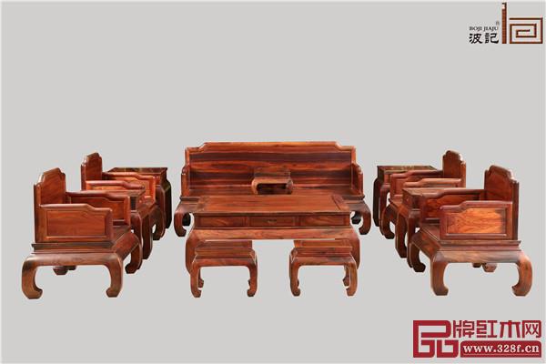 波记家具： 明式独板沙发13件