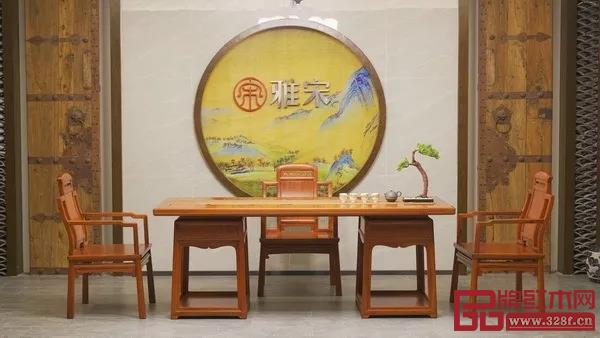 雅宋红木《1.98米宋氏茶台》荣获“好好喝茶”之茶室系列·精品金奖 雅宋红木《1.98米宋氏茶台》荣获“好好喝茶”之茶室系列·精品金奖