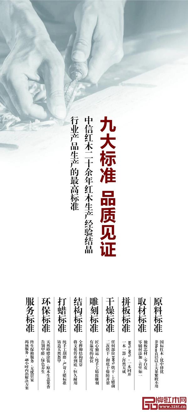 中信红木制定了远高于行业标准的“九大标准”