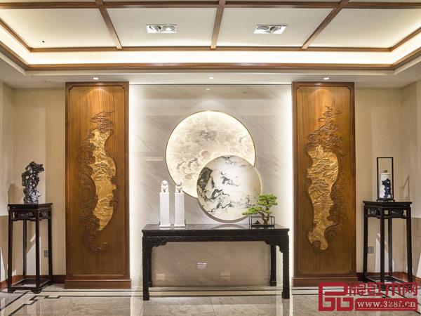 卓木王《清风明月玄关空间》 卓木王《清风明月玄关空间》