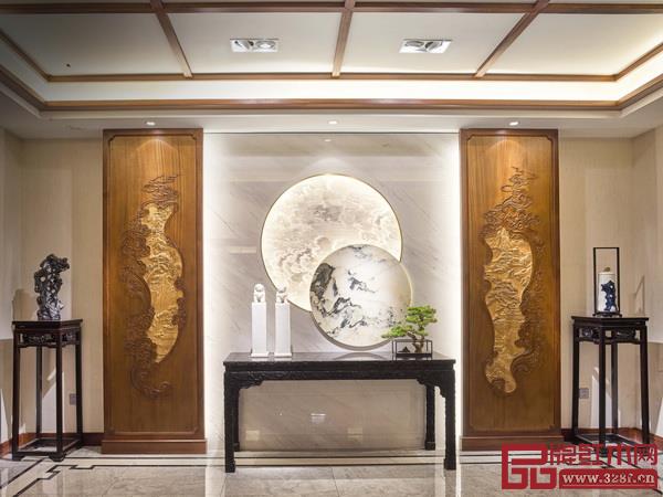 卓木王中式精致生活空间——清风明月玄关 卓木王中式精致生活空间——清风明月玄关