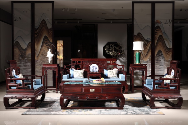 喜迎红红木——青花瓷沙发 喜迎红红木——青花瓷沙发