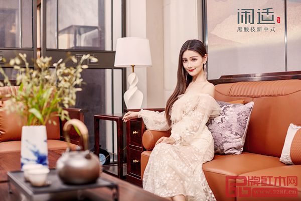 闲适红木黑酸枝有致沙发产品模特图