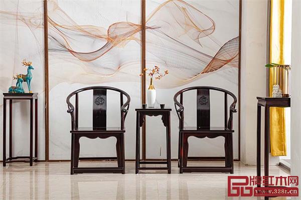 天勤红木条纹乌木家具