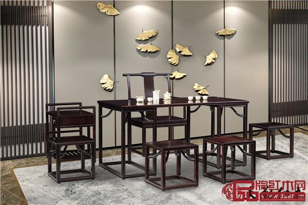 天勤红木条纹乌木家具