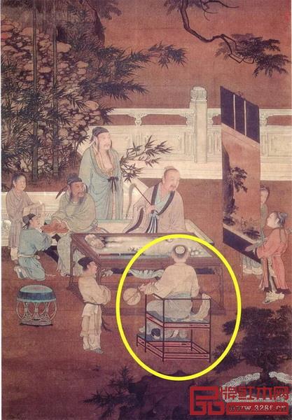 宋代《十八学士图》矮靠背的玫瑰椅