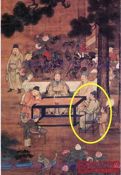 宋代《十八学士图》矮靠背的玫瑰椅
