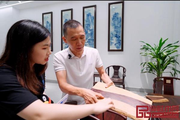 伍总为记者讲述木材白皮的害处 伍总为记者讲述木材白皮的害处