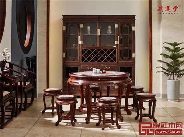 鸿运堂大红酸枝家具