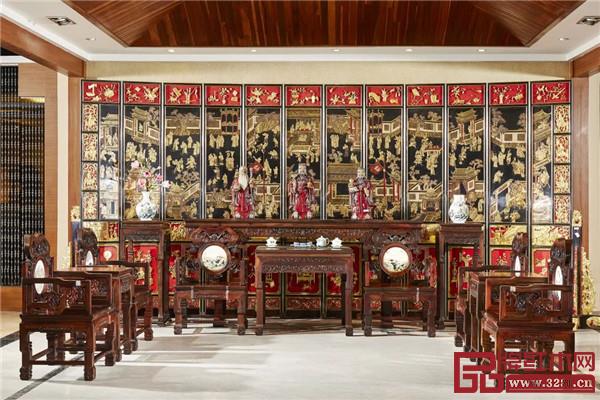 鸿运堂大红酸枝家具
