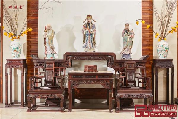 鸿运堂大红酸枝家具