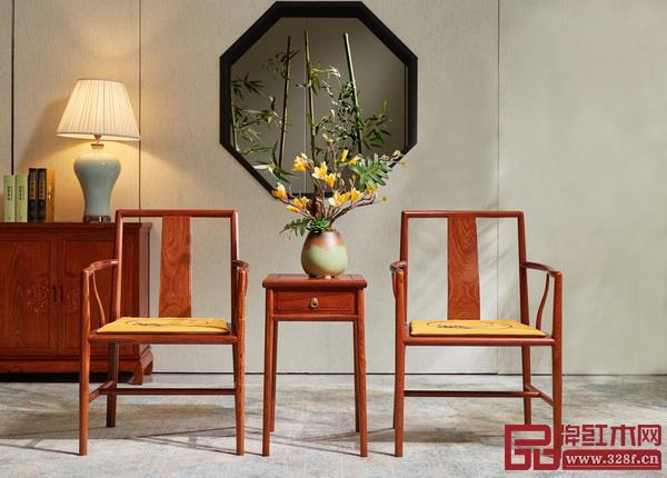 巧夺天工红木·合意扶手椅三件套