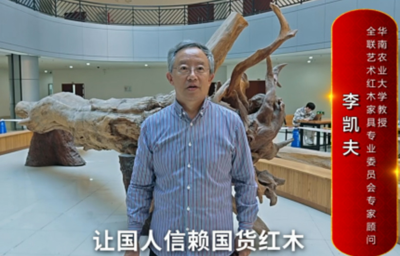 华南农业大学教授李凯夫向全国红木人拜年