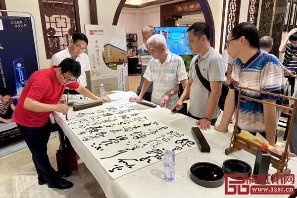沙溪书法协会即场赋诗挥毫