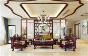 红木整装大师国方家居案例：大宅里的中式高定流动美学