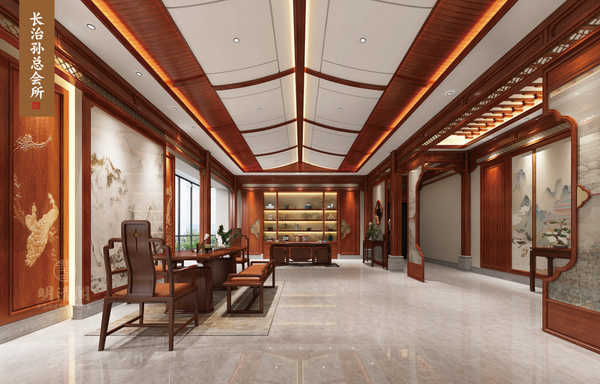 明清阁在“长治孙总会所”项目中采用玉石花鸟点缀墙面,传递东方的温润与底蕴 明清阁在“长治孙总会所”项目中采用玉石花鸟点缀墙面,传递东方的温润与底蕴