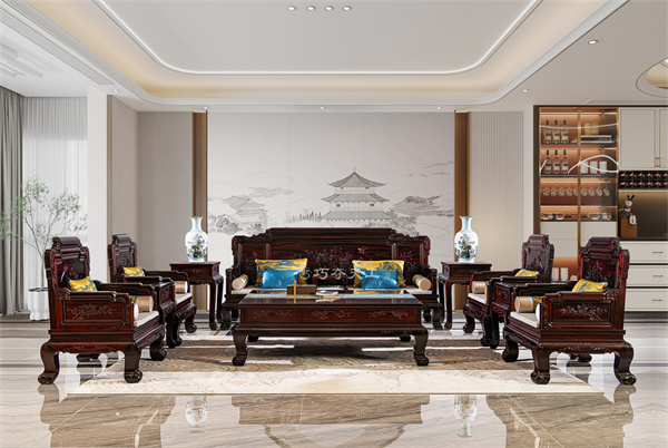 《富贵华堂沙发》（大红酸枝老料）