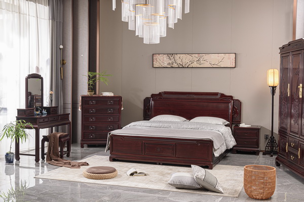 古森红木的“忆江南大床”让休憩空间成为与自然交融、放松身心的天地