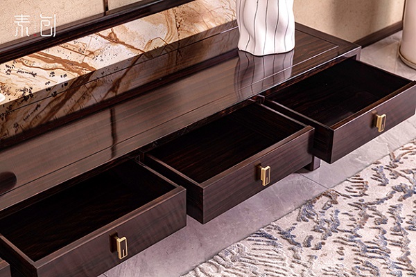 条纹乌木新中式家具品牌素创家居，新年焕新之选