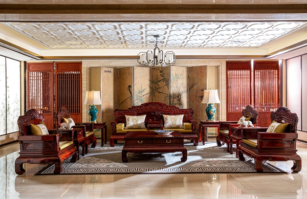 国寿红木非遗力作《三多沙发》