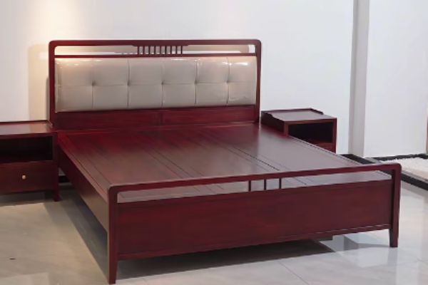 东阳红酸枝家具东邦红木：宋式大床，藏极简哲思，筑雅致安眠