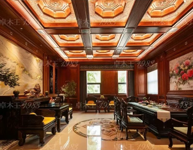 卓木王红木整装丨揭秘董事长贵宾接待厅